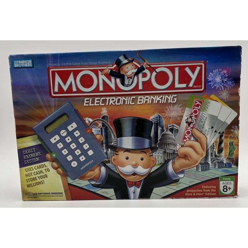 Monopoly Electronic Banking Edition Board Game 2007 Complete Credit Card Works
